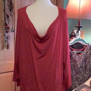 Red slinky knit dress